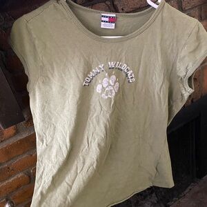 Tommy Jeans Casual Olive Green Tee